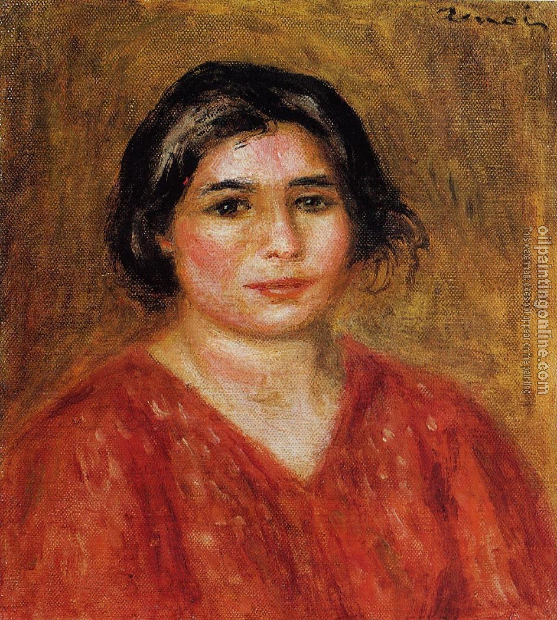 Renoir, Pierre Auguste - Gabrielle in a Red Blouse